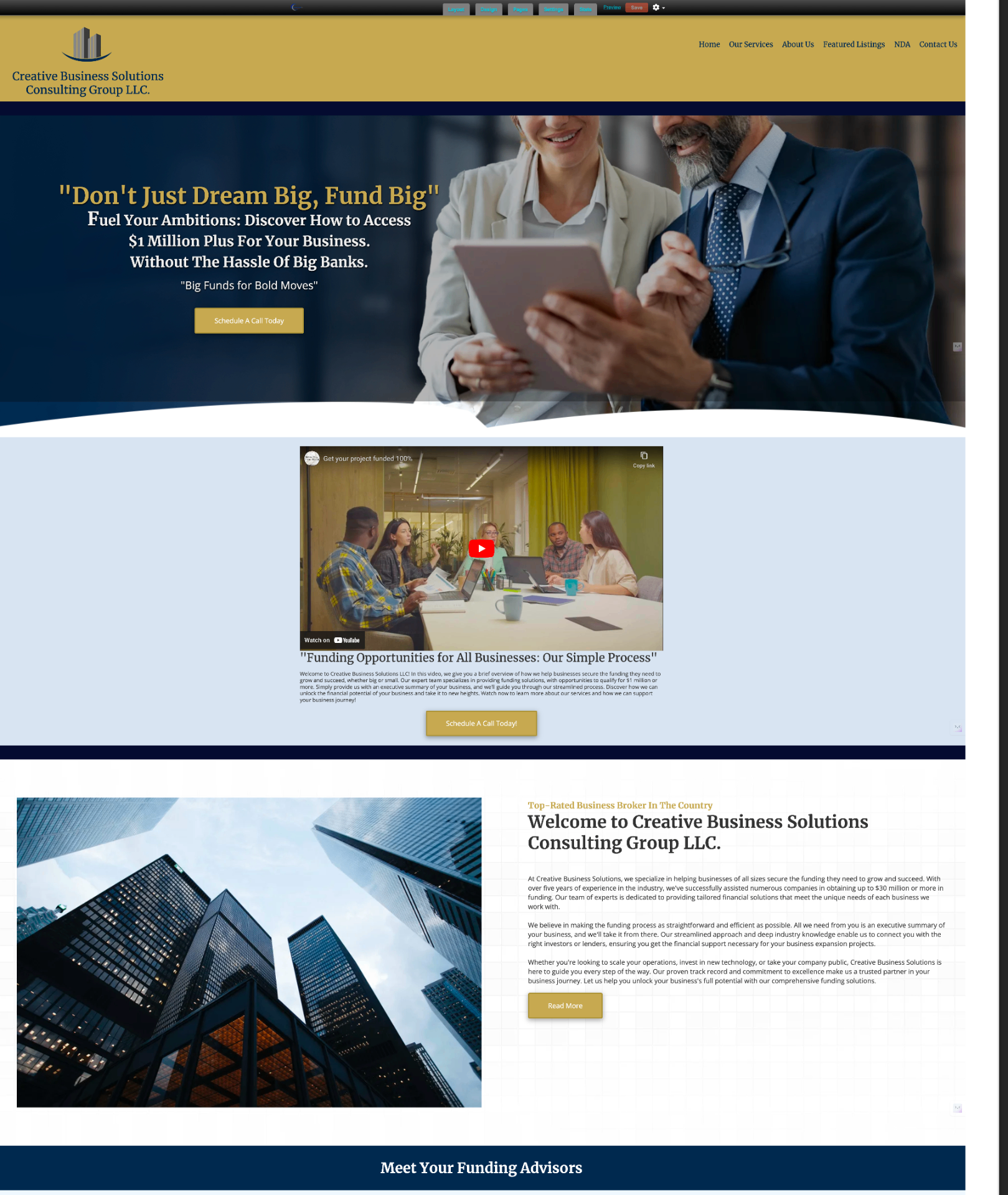 Creative Business Solutions — Business Funding Website