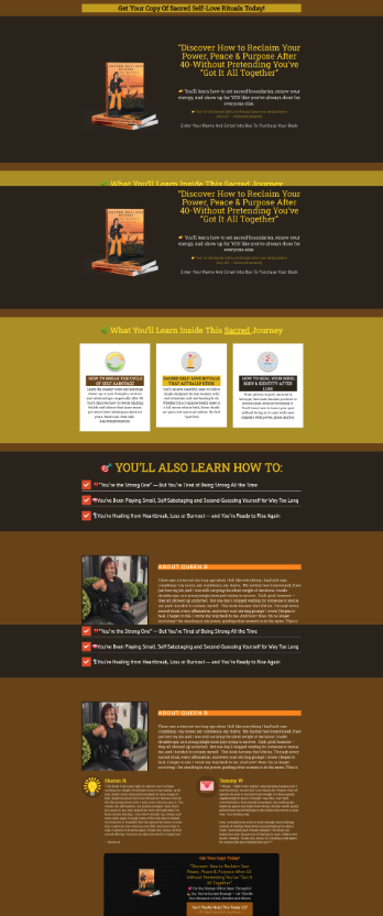 Sacred Self-Love Rituals — Book Launch Sales Funnel